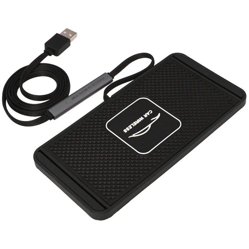 QI Car Wireless Quickly Charger for IPhone 8 XS XR Car Charging Pad for Samsung S10 Dock Station Non-Slip Mat Car Dashboard Hold