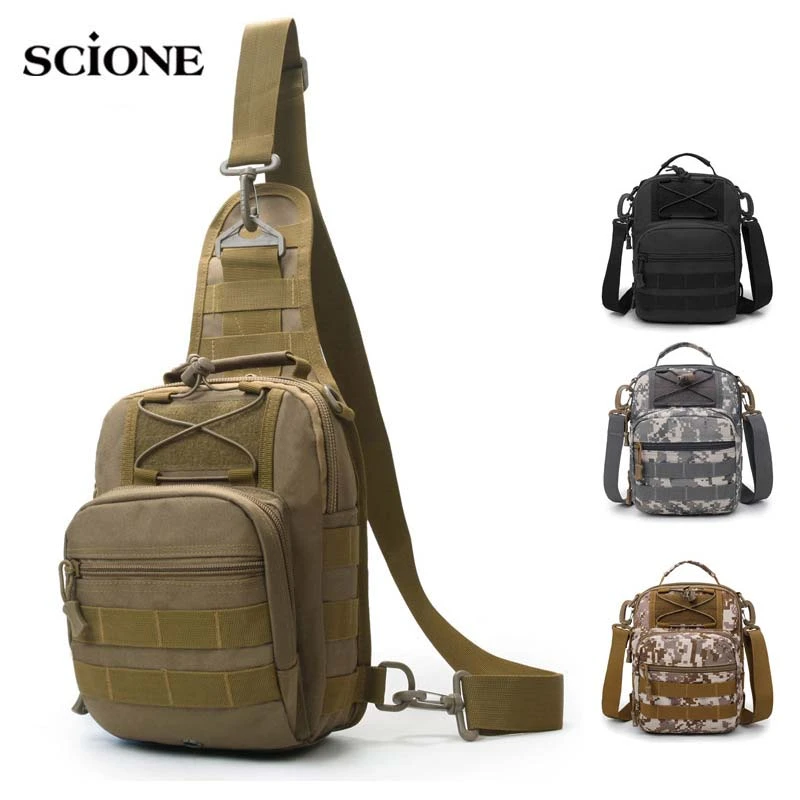 Tactical bag Molle Fishing Hiking Backpacks Hunting Bags Sports Chest Sling Shoulder Backpack Military Army Mochila Tas XA598WA