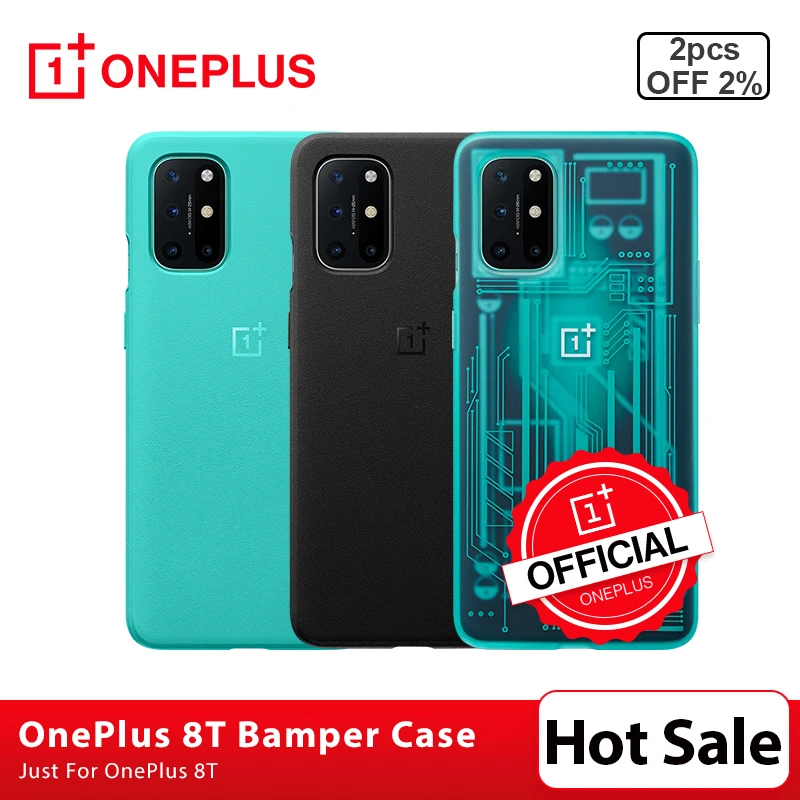 100% Original OnePlus 8T Bamper Case Sandstone Karbon Protective Case 3D Tempered Glass Screen Protector For OnePlus 9 9Pro 9R