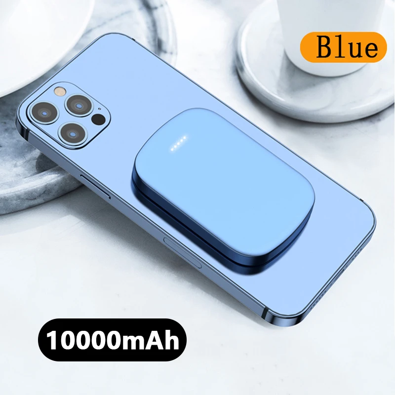 10000mAh Magnetic Wireless Power Bank 15W Mobile Phone Fast Charger For iPhone 12 13 12Pro 13Pro Max External auxiliary battery