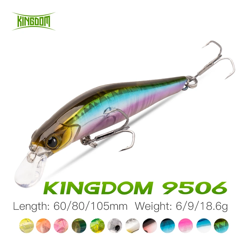 Kingdom Artist Jerkbait Artificial Hard Minnow Decoy Wobblers Sinking Swimbait 60mm 80mm 95mm 105mm Isca Artificial Trout Lure