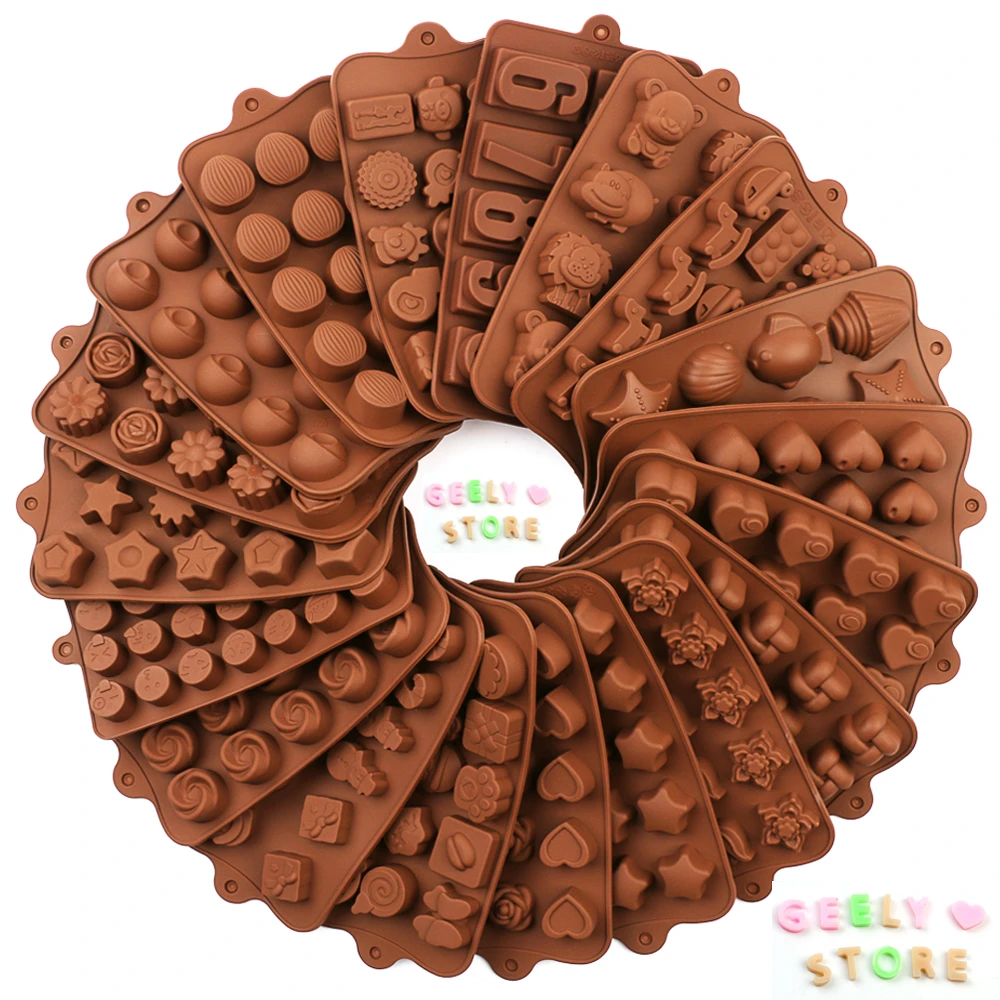 New Chocolate Molds Silicone Food Grade Non-stick Cake Baking Design Candy Mold SILICON 3D Mold Kitchen Gadget DIY