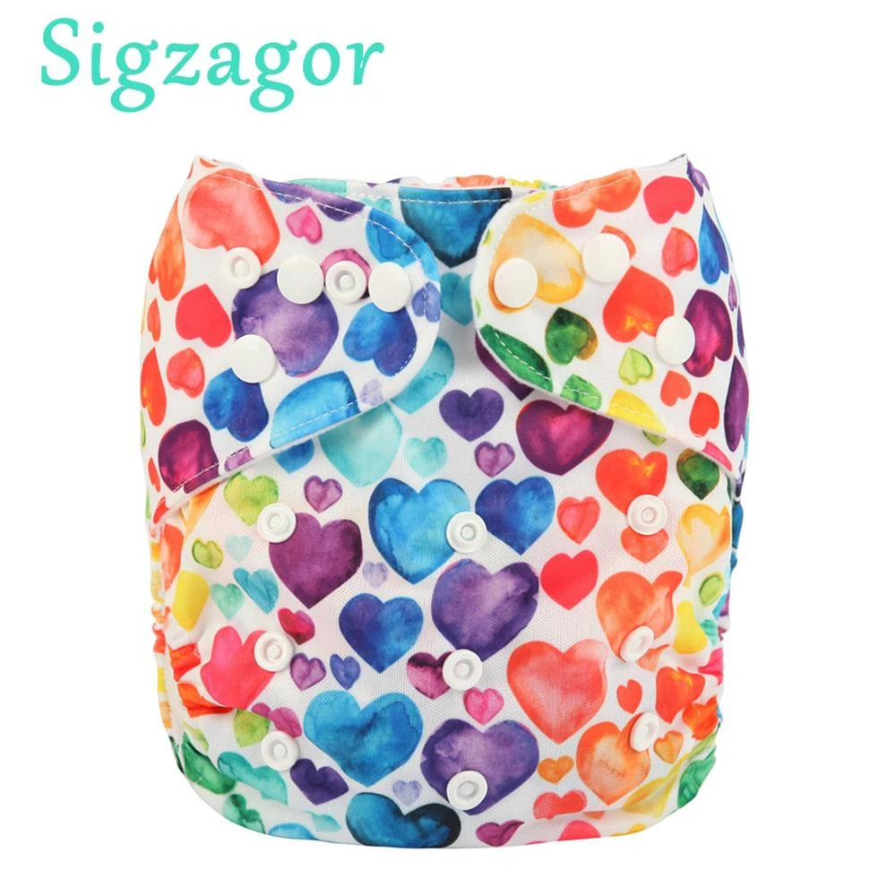 [Sigzagor]Baby Pocket Cloth Diaper Nappy Reusable Adjustable Washable Mcrofleece Inner 3kg-15kg 8lbs-36lbs