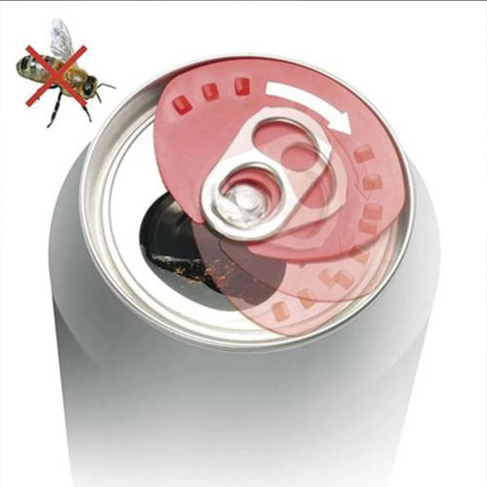 5 pcs Sealed Soda Can Cap Reusable Bottle Lid Beer PP Can Cover Can Top Lid Protector Barware Random Color