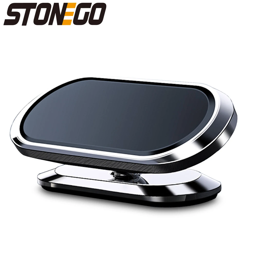 STONEGO Metal Magnetic Phone Holder 360 rotating Car Phone Holder Stand Zinc Alloy Magnet Car Support Mount cellphone holder