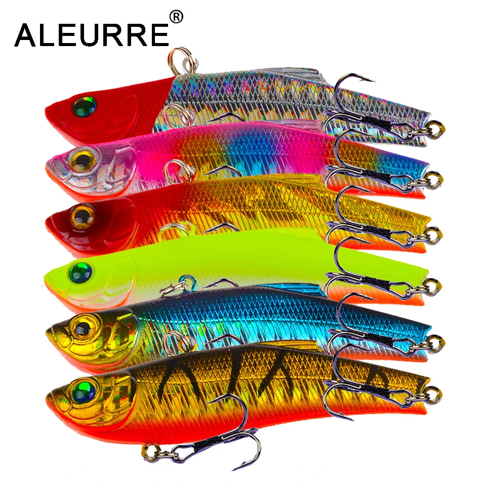 1pcs VIB Winter Ice Sea Fishing Lures 7cm/17g Hard Crankbait Wobblers Artificial 7 Colors Trolling Carp Fishing Accessories