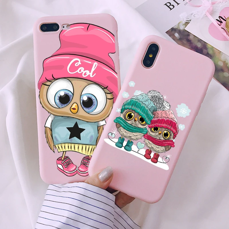 Lovely Owl Case For Huawei Mate 40 P20 P30 P40 Pro Lite E P Smart 2019 2020 2021 For HONOR 10 20 9 Lite 8A 8X 9A 9X 10i 20i Capa