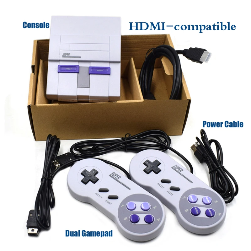 Save game Super HD Output For SNES Retro Classic Handheld Video Game Player HDMI-compatib TV Mini Game Console Built-in 21 Games