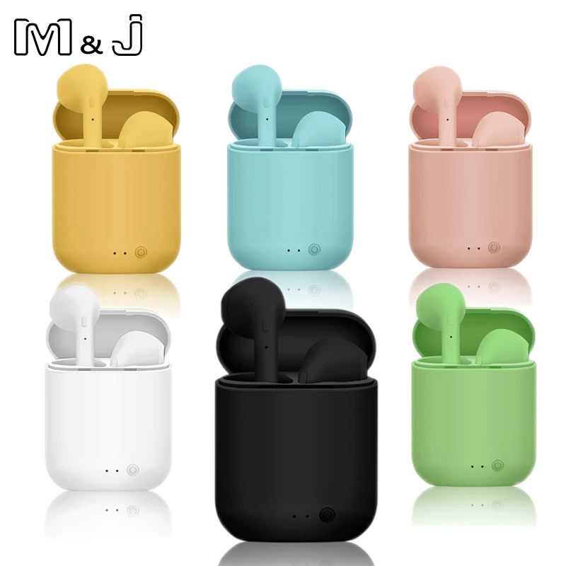 M&J TWS Colorful Wireless Mini Bluetooth Earbuds Wireless Headphones Stereo Portable Matte Macaron Sports Bluetooth 5.0 Headsets