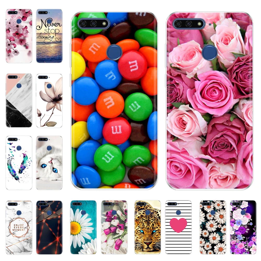 Case For Huawei Honor 7C Case On Huawei Honor7C 5.7 inch Soft Silicone Phone Cover For Huawei Honor 7C Aum-L41 TPU Cases Coque