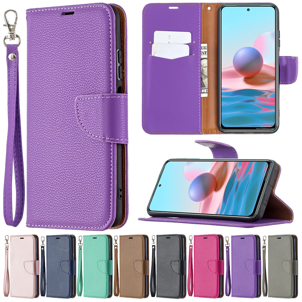 Flip Clemence Leather Wallet Case For Redmi Note 10 Pro Max 9 8 7 9T 9C 9A 8 8A 7A For Mi POCO F3 X3 M3 Pro 10T Pro 11i 11 Lite