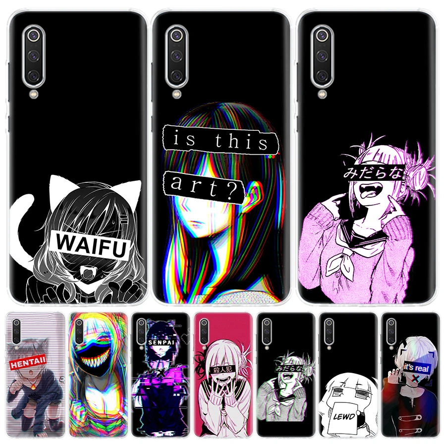 Sad Anime Aesthetic Senpai Phone Case for Xiaomi Redmi Note 10 9S 9 8T 9 8 7 7A 8A 9A 9C 6A 6 S2 K20 S30 Pro Fashion Cover Capa