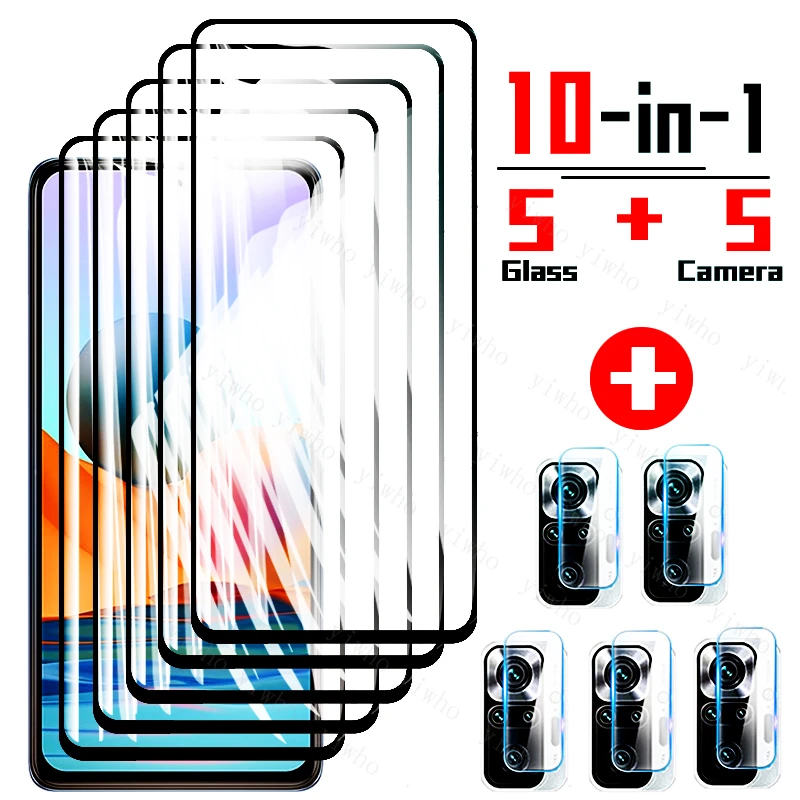 Tempered Glass for Xiaomi Redmi Note 10 Pro Note 10S 10 5G Screen Protector Camera Lens Film Note10 10Pro 8 9 Pro 9s 9t 8Pro 8t