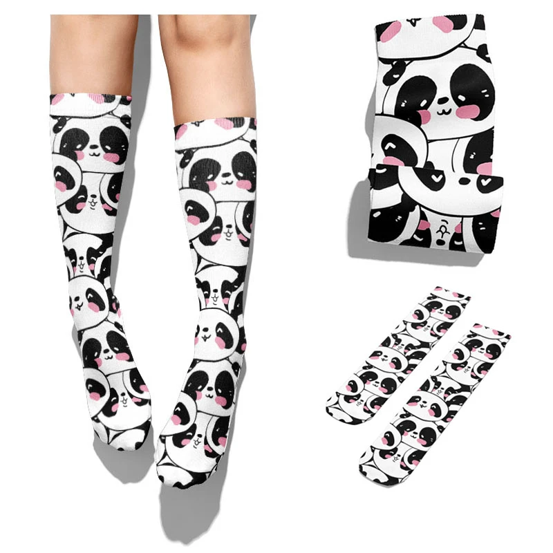 Funny Harajuku 3D Printing Cute Cartoon Panda Socks New Funny Men Women's Socks Novelty Kawaii Animal Avatar High Socks