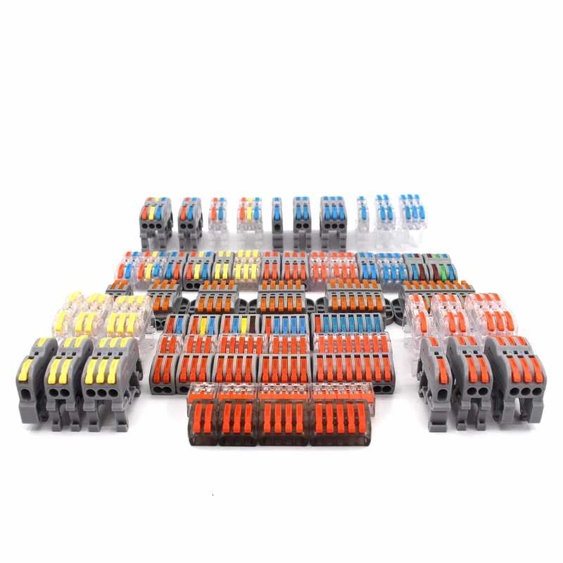 Wire Connectors 222 212 213 Mini Quick Connector Universal Compact Fast Wiring Led Strip Cable Conectors Push-in Terminal Block