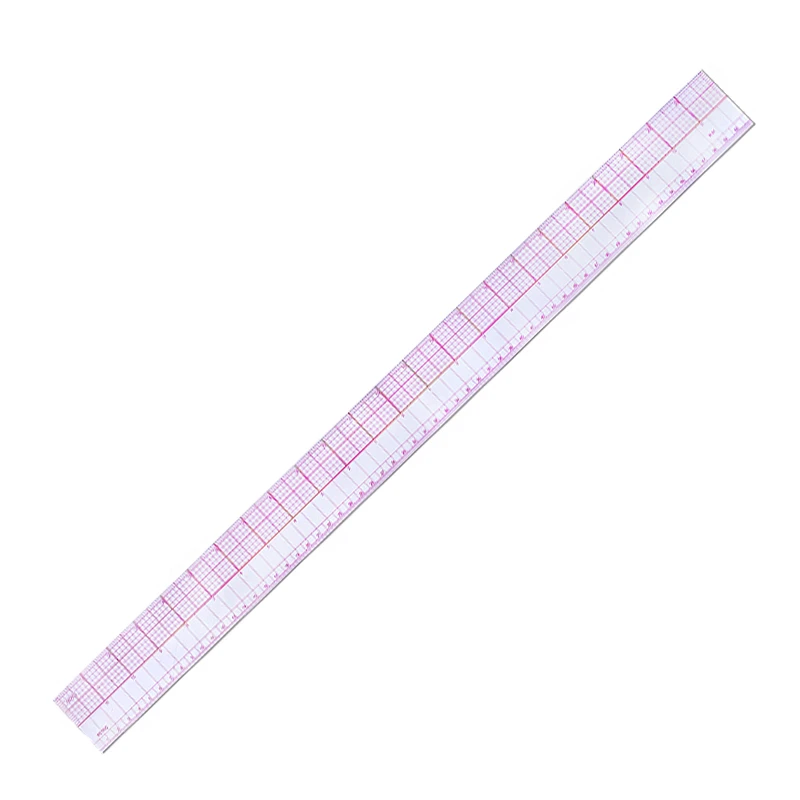 LMDZ Tailor Multi-function Grading Ruler Double Side Metric Straight Ruler Sewing Craft Tool Plastic Transparent Ruler 60cm 24in