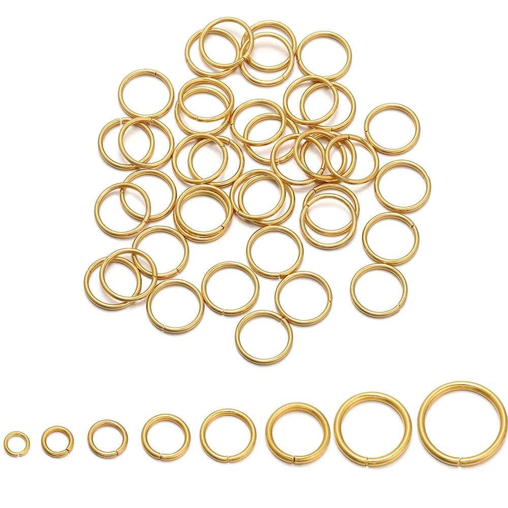 50-200pcs/lot 4 5 6 8 10 mm Stainless Steel Jump Rings Split Rings Connectors For DIY Jewelry Making Supplies Accessories