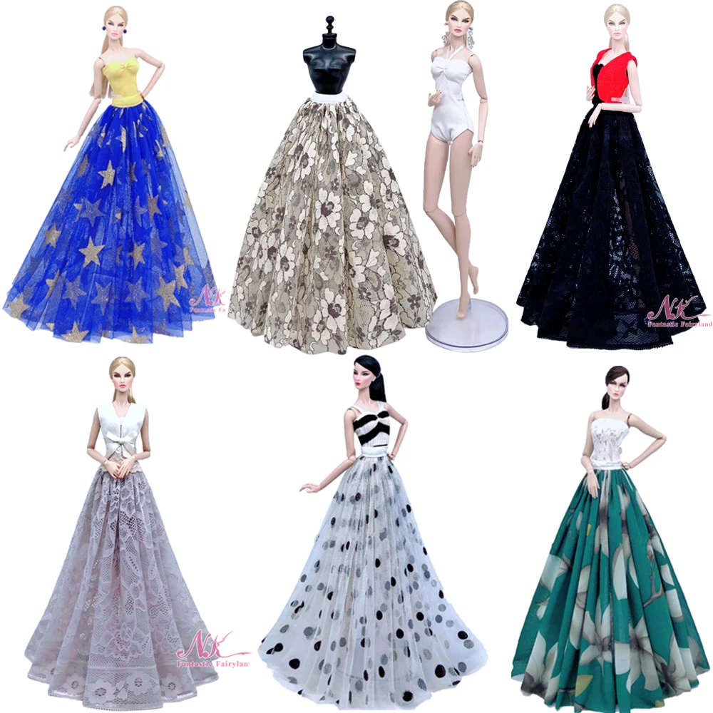 NK Mix Style Newest Doll Ballet Dress Super Model Fashion Outfit  For Barbie Doll Accessories Child Toys Girl' Gift  272 JJ