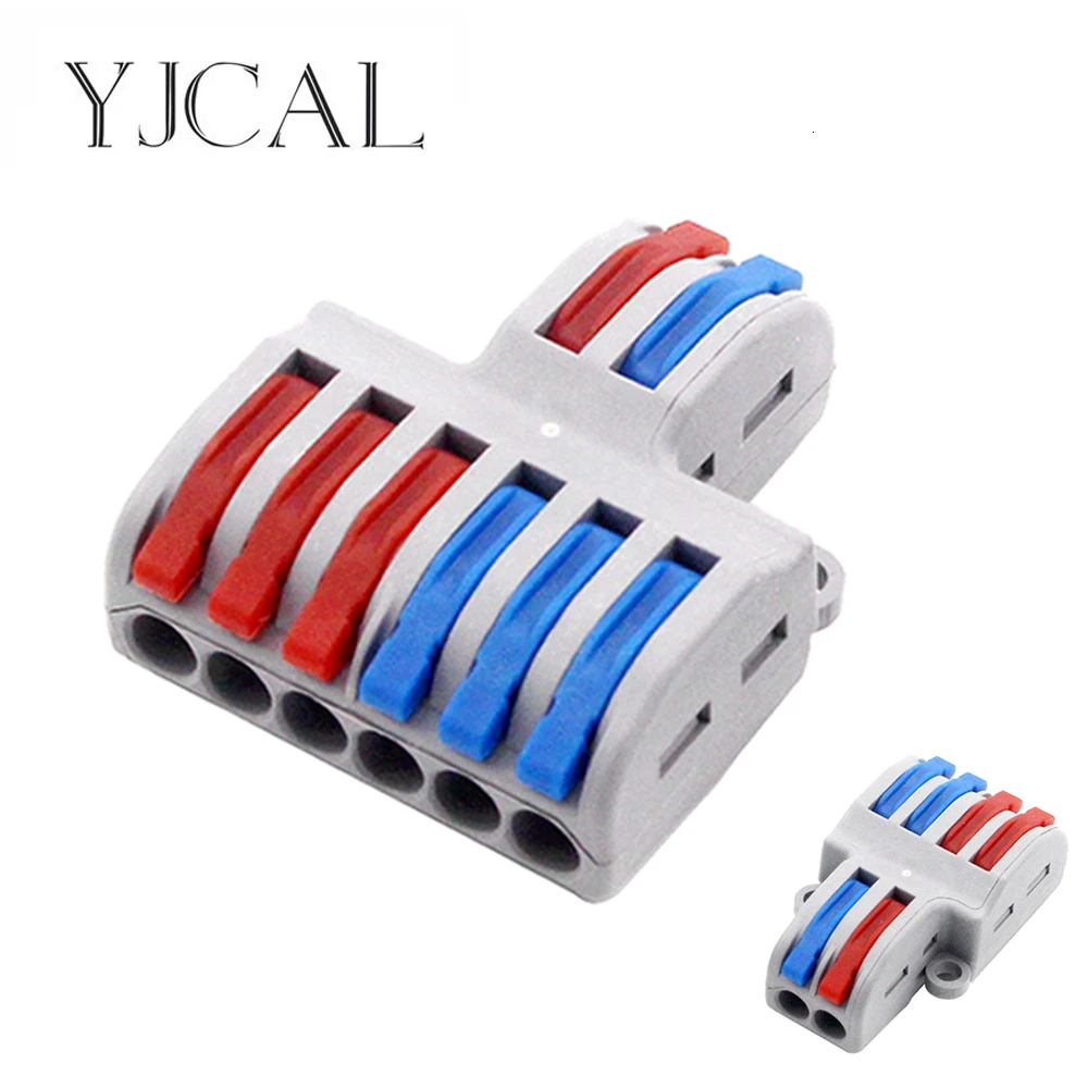New Type Wire Connector 2 In 4/6 Out Wire Splitter Terminal Electrico Block Compact Wiring Splicing Conector Eletrico