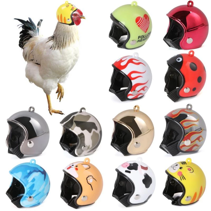 1Pcs Chicken Helmet Pet Equipment Bird Helmet Helmet Bird Duck Quail Hat Headgear Pet Chicken Helmet Pet Chicken Supplies