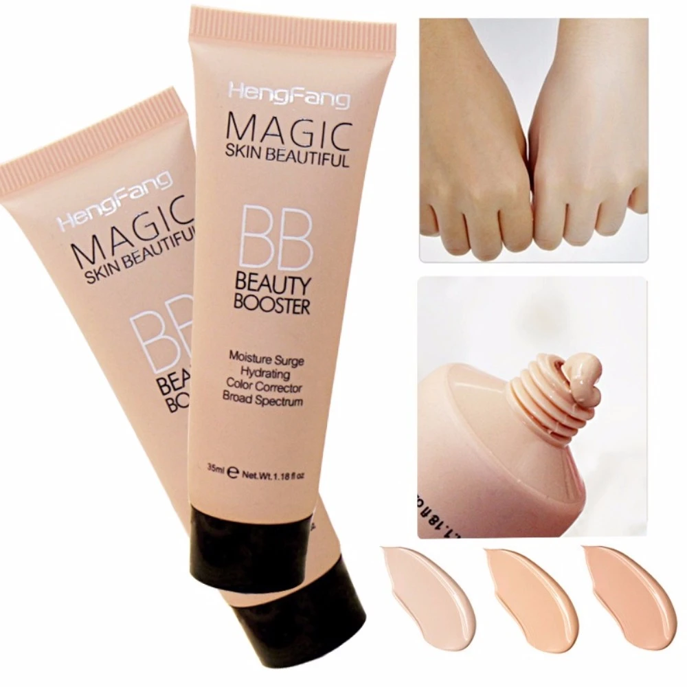 1Pc Natural Brighten Liquid Foundation BB Cream Base Makeup Concealer Long Lasting Face Whitening 3 Skin Color TSLM1