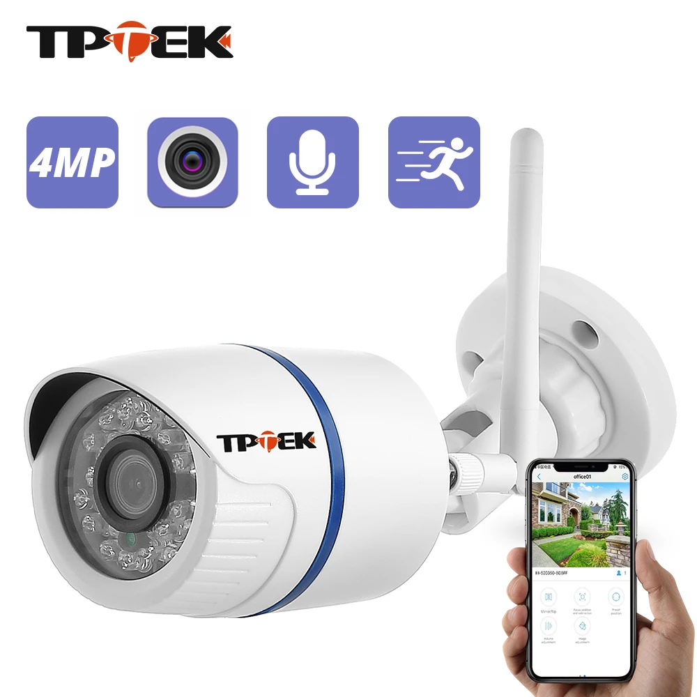 4MP 1080P IP Camera Outdoor WiFi Security Camera Wireless Video Surveillance Wi Fi Bullet Waterproof CCTV  HD Camara CamHi Cam