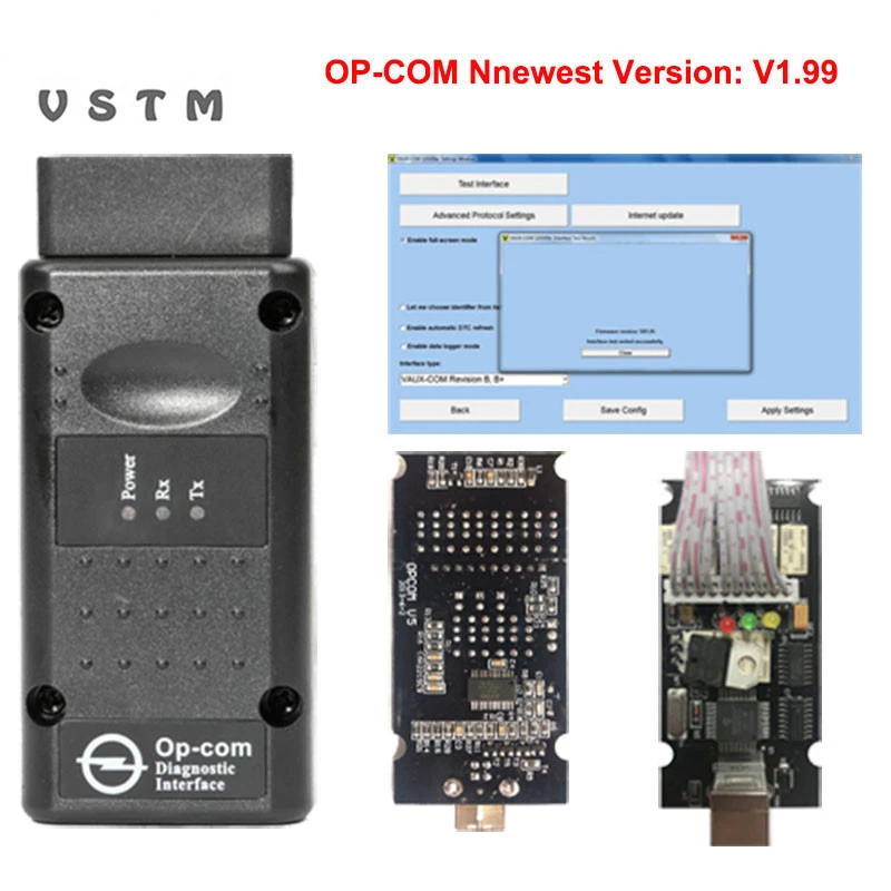 OPCOM v1.59 V1.70 1.95 1.99 OP COM with real pic18f458 can be flash update firmware best quality OP-COM For Opel Diagnostic tool