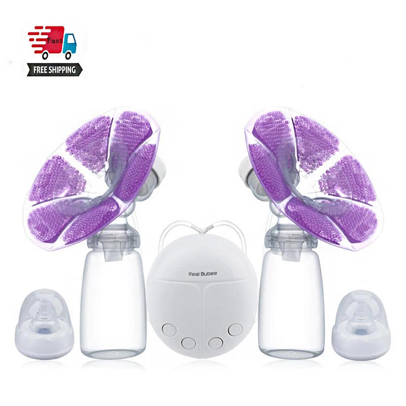 Real Bubee Single/double Electric Breast Pump With Milk Bottle Infant Usb Bpa Free Powerful Breast Pumps Baby Breast Feeding