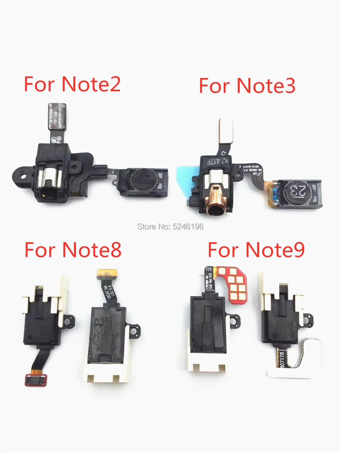 1pcs Ear Earpiece Speaker Flex Cable For Samsung Galaxy Note 2 3 4 5 Note8 9 S8 S9 Plus Headphone Jack Audio Repair replacement