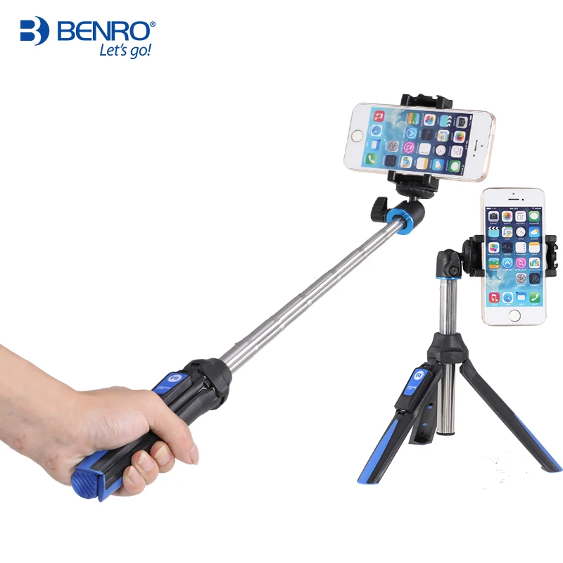 Benro MK10 Desktop 4 in 1 Extendable Selfie Stick Live Holder Bluetooth Remote Control For IPhone GoPro Huiwei MI Phone