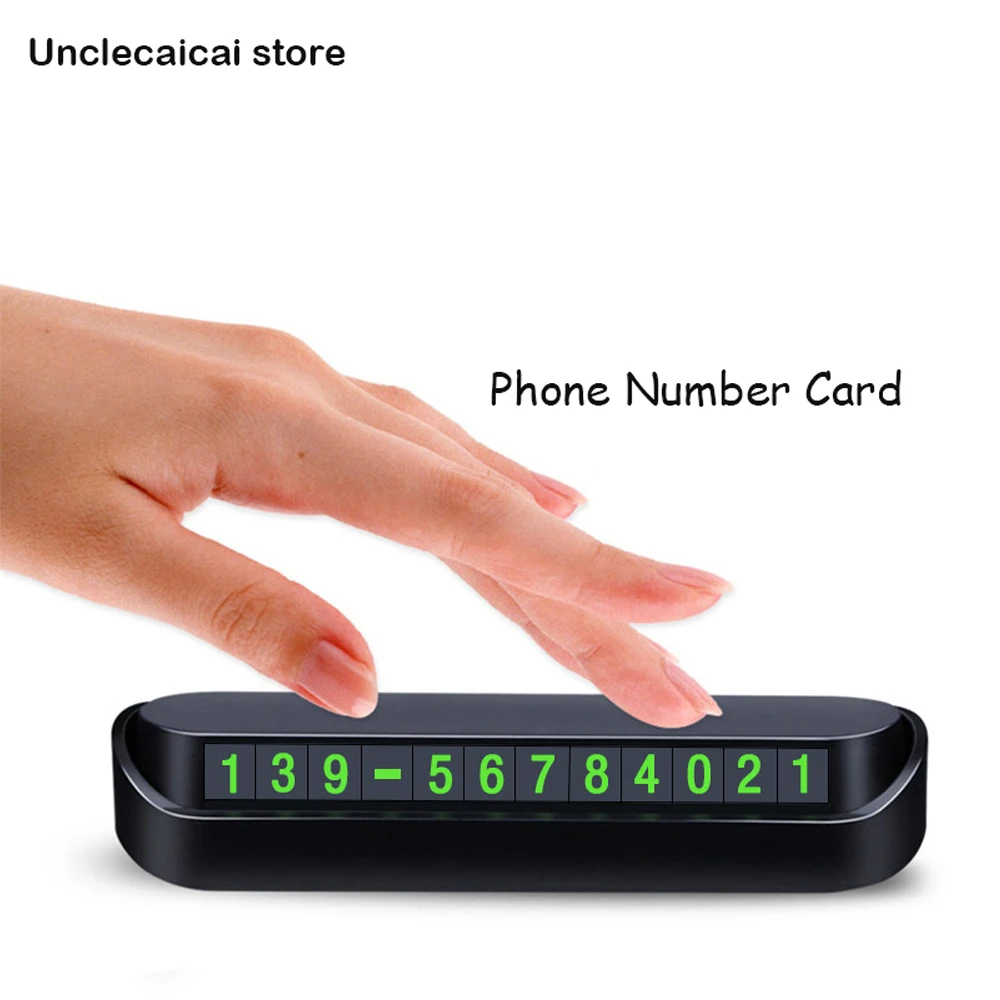 Car Phone Number Card Temporary Parking Card  Plate Telephone Number Car Park Stop Automobile Accessories 13x2.5cm