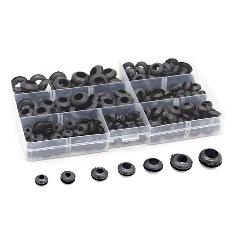 243pcs Rubber Grommets  Firewall Hole Plug Retaining Ring Set Car Electrical Wire Gasket Kit For Cylinder Valve Water Pipe