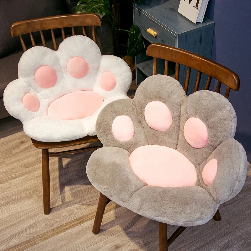 2 Sizes INS Bear&Cat Paw Pillow Animal Seat Cushion Stuffed Plush Sofa Indoor Floor Home Chair Decor Winter Children Girls Gift