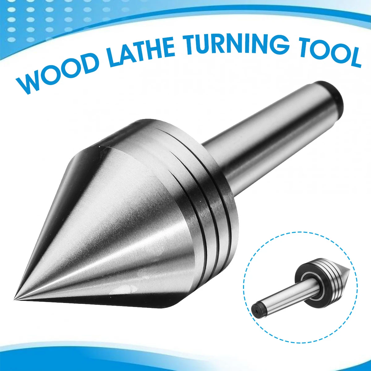 For CNC Cutter Lathe Tool MT2 Live Center Morse Taper Bearing Tailstock Center 0.001mm 60 Degree For Metal Wood Lathe Turning