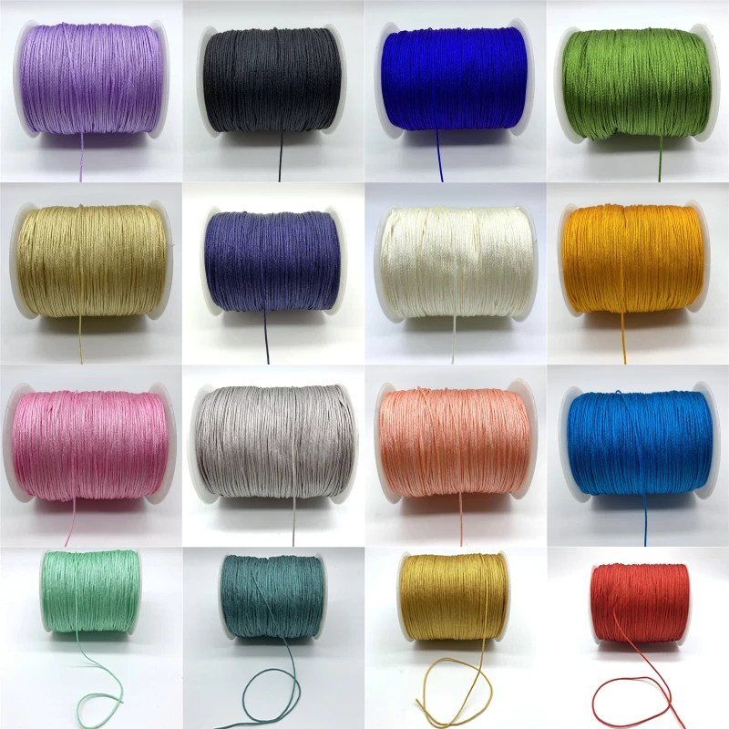 10yards 1mm Nylon Cord Thread Chinese Knot Macrame Cord Bracelet Braided String DIY Tassels Beading For Shamballa Rope