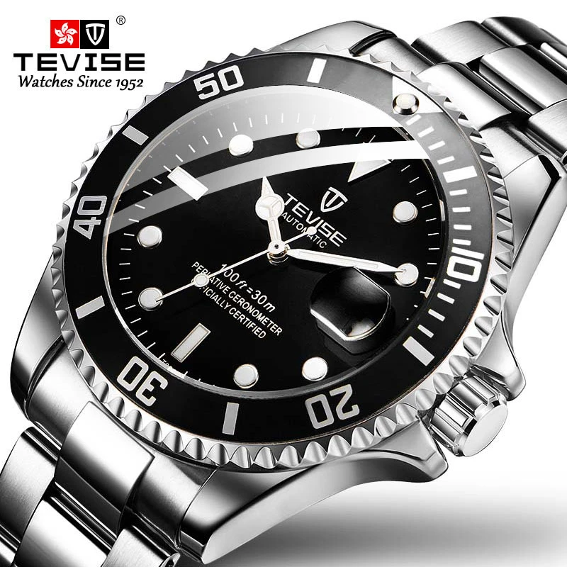 2021 Tevise Men Mechanical Watches Automatic Top Brand Luxury Waterproof Steel Quartz Men Wristwatches Relogio Masculino 2020