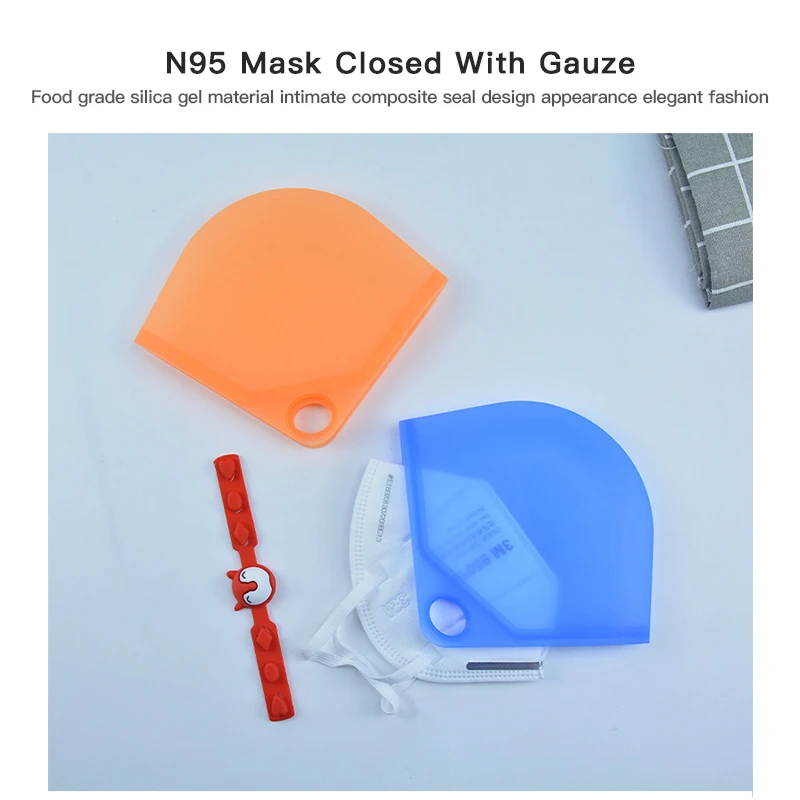 Portable Mask Storage Box Disposable Face Masks Holder Container Mask Silicone Storage Clip For Children Student Organizer Tools