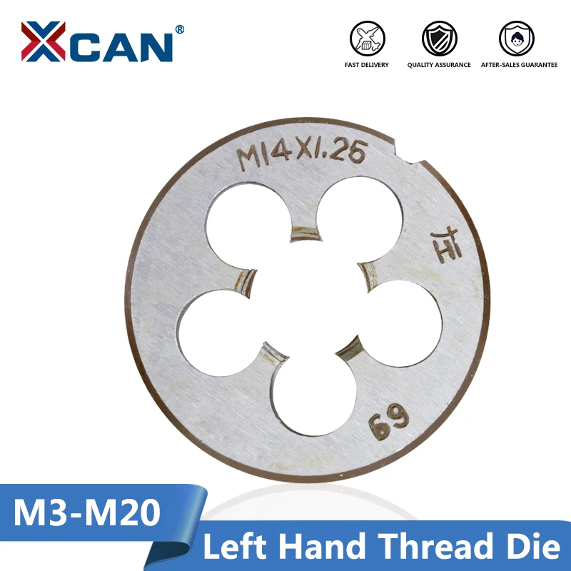 XCAN 1pc Metric Left Hand Machine Thread Die Metalworking Screw Thread Machine Die M3 M6 M8 M10 M12 M14 M16 M18 M20