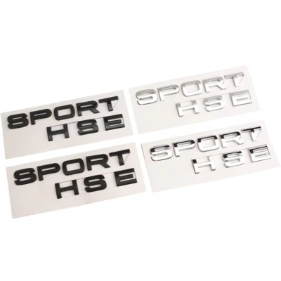 1X New chrome Matt silver Black SPORT HSE Large Letter Boot Badges Emblem Car Sticker for Range rover Land rover car stickers