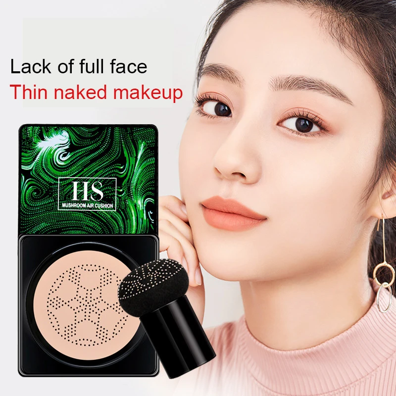 BB Air Cushion Moisturizing Foundation Mushroom Head CC Cream Concealer Whitening Oil-control Brighten Face Base Makeup Cosmetic