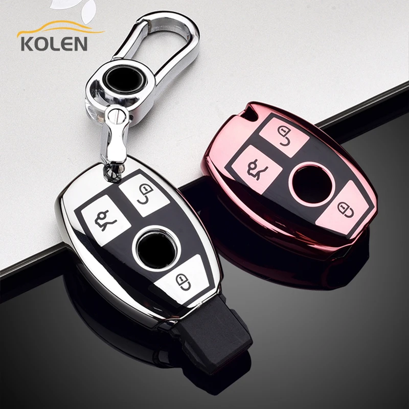 Soft TPU Car Remote Key Case Cover Fob For Mercedes Bnez CLA GLC GLA GLK W203 W210 W211 W204 W176 A B C R Class AMG Accessories