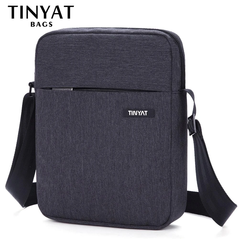 TINYAT Men's Bags Shockproof Men Shoulder bags for 9.7' pad Travel Crossbody bags Canvas men's Buiness Shoulder Bag Waterproof