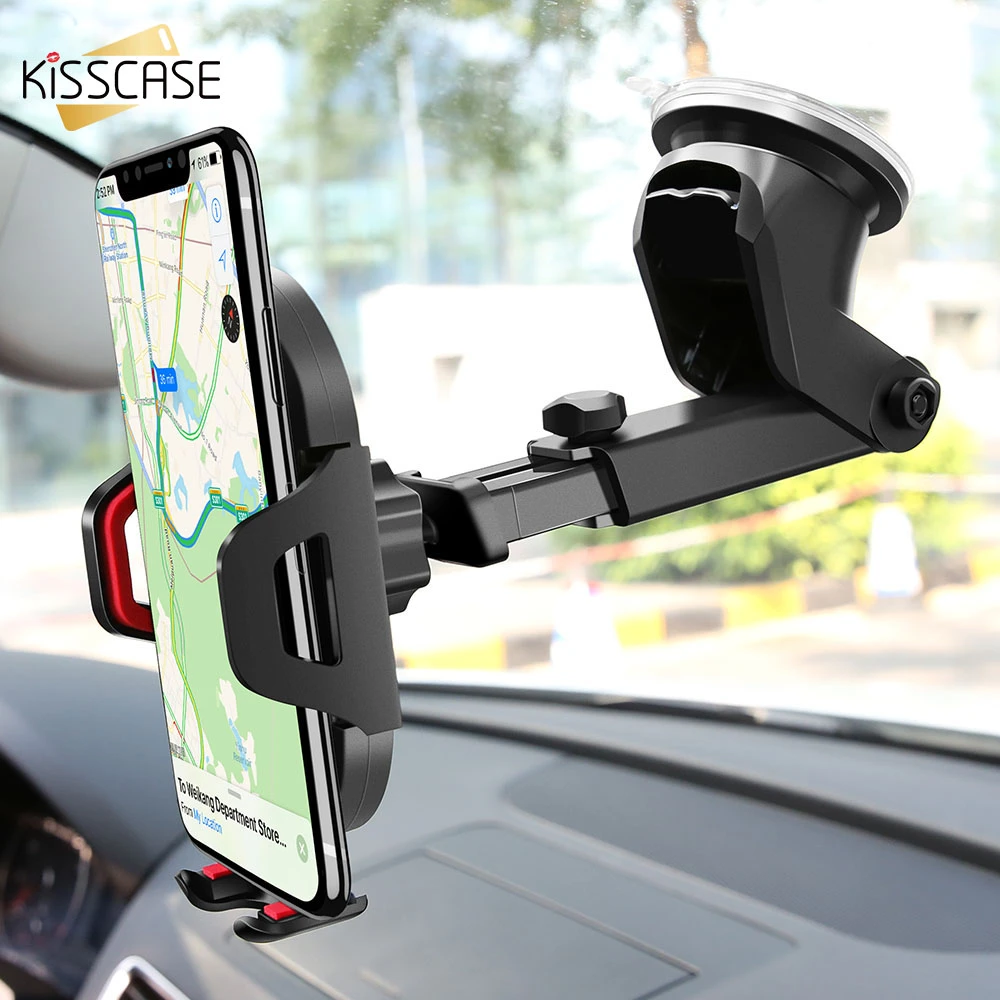 KISSCASE Windshield Gravity Sucker Car Phone Holder For iPhone 12 11 XR Holder For Phone In Car support portable pour voiture