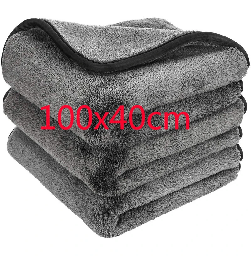 100x40 cm Microfiber Car Cleaning Cloths Ultra-Thick Cars Drying Towel Microfiber Cloth for Car Home Polishing Washing Detailing
