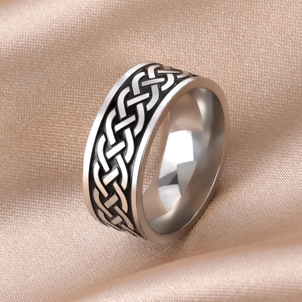 Skyrim Vintage Irish Celtics Knot Ring for Men Women Viking Stainless Steel Couple Cool Finger Rings Party Jewelry Gift 2021 New