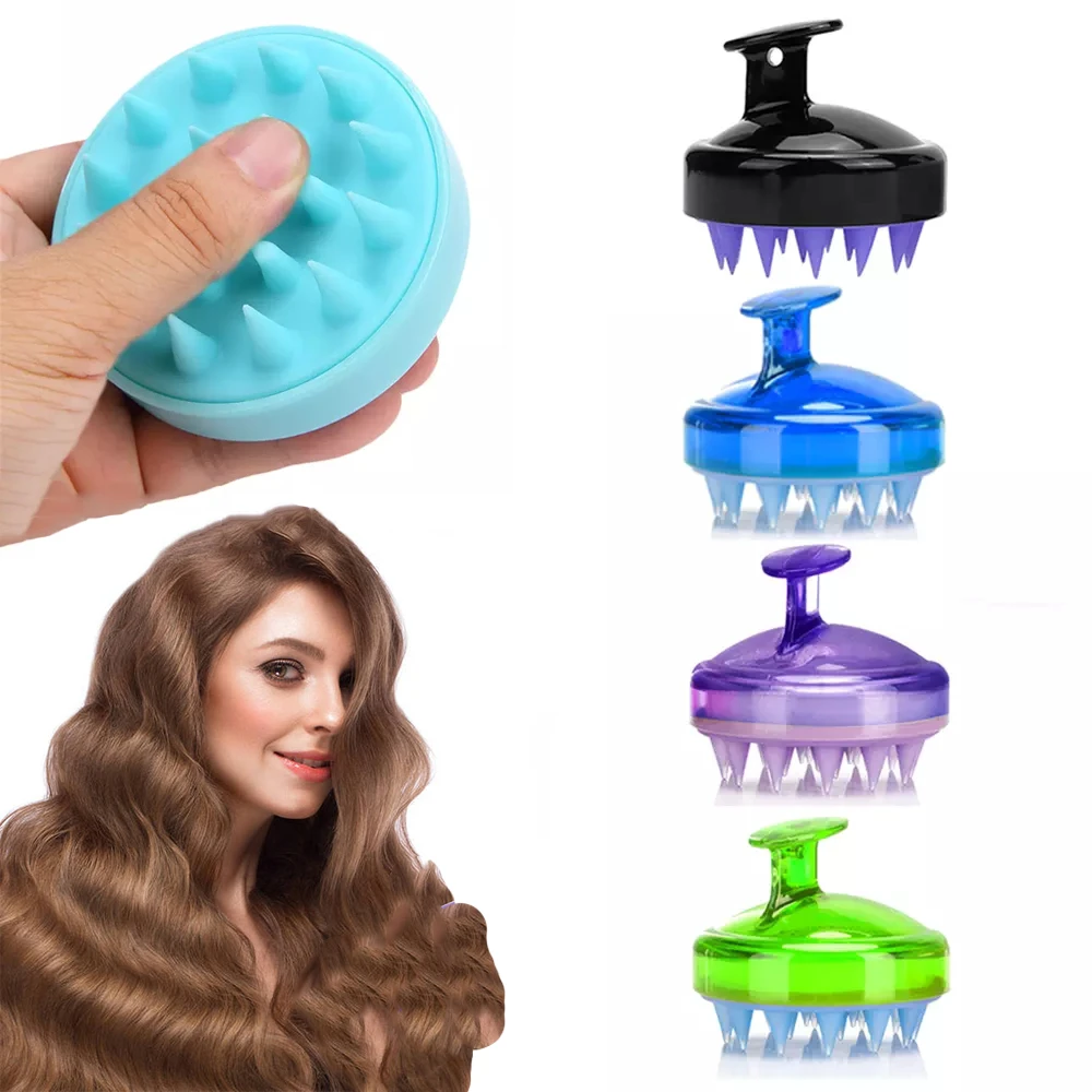 Silicone Head Body Scalp Massage Brush Care Tool Comb Shampoo Hair Washing Comb Shower Brush Bath Spa Slimming Massaging Brushes