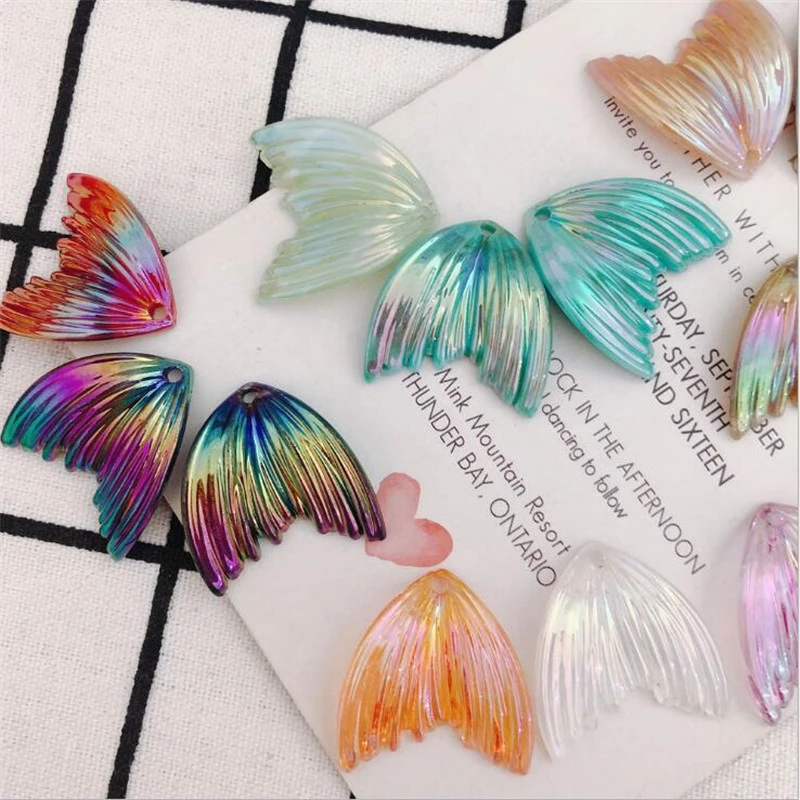 10pcs/lot new creative charms resin fish tail geometric connectors for diy fashion earrings hanging pendant jewelry accessories