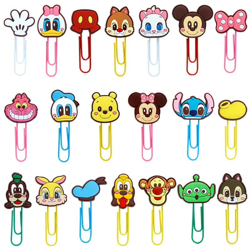 1pcs Movie Disney Figure Bookmarks for Book Paper Clips for School Teacher Page Holder Stationery Office Supply kids Xmas Gifts