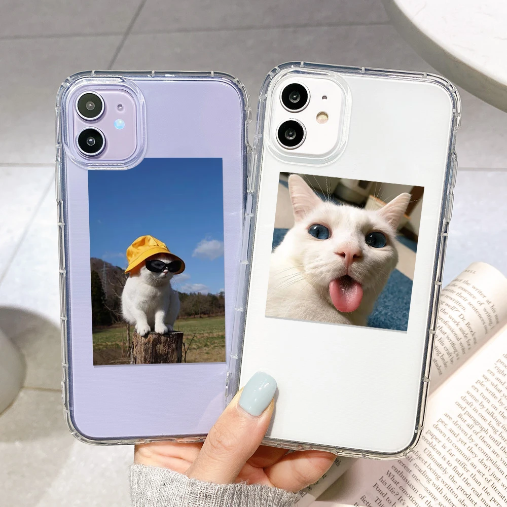 Cat Case For Iphone 12 Pro Max Cases Fundas Iphone 11 13 Pro Max XR 7 8 SE 2020 X Xs 6 6s Plus 13 Mini Silicone ShockProof Cover