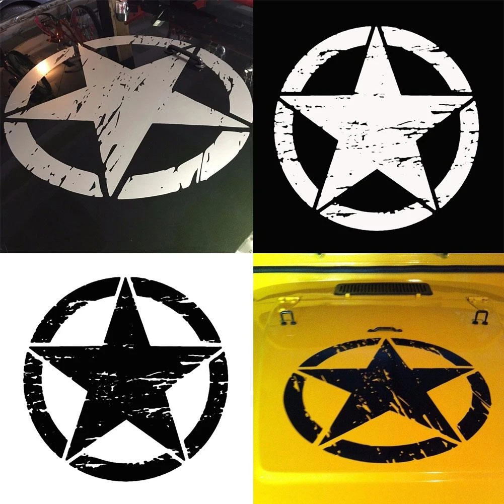 70% HOT SALES Army Star Graphic Vinyl Car Styling Window Engine Hood Reflective Sticker Decal